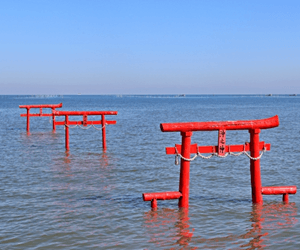 大魚神社の海中鳥居