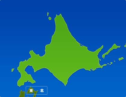 北海道の紫外線指数図