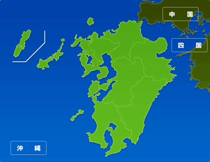 九州の紫外線指数図