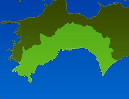 高知県の紫外線指数図