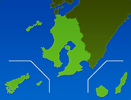鹿児島県の紫外線指数図